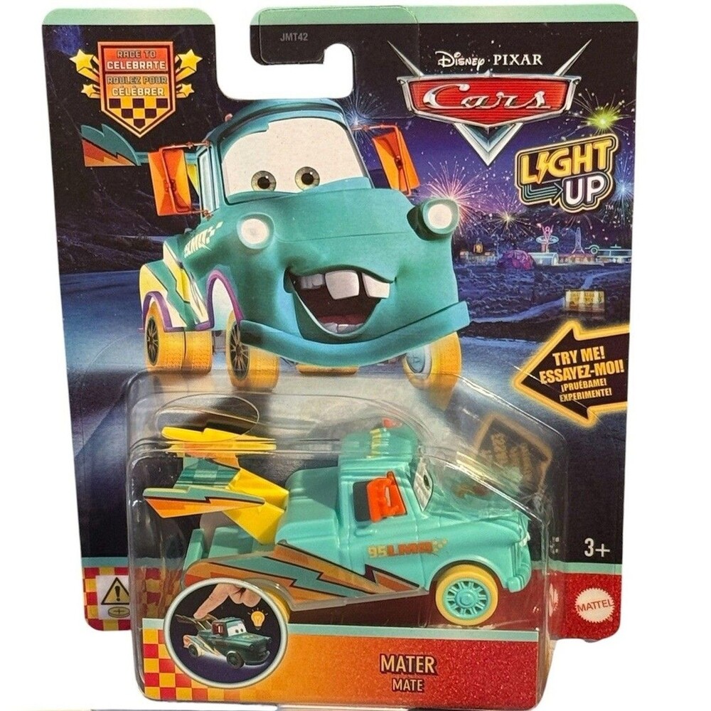 New Mattel Disney Pixar Cars Light Up Mater 20th Anniversary Teal HTF